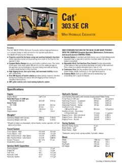 cat 303.5 specs lifting capacity